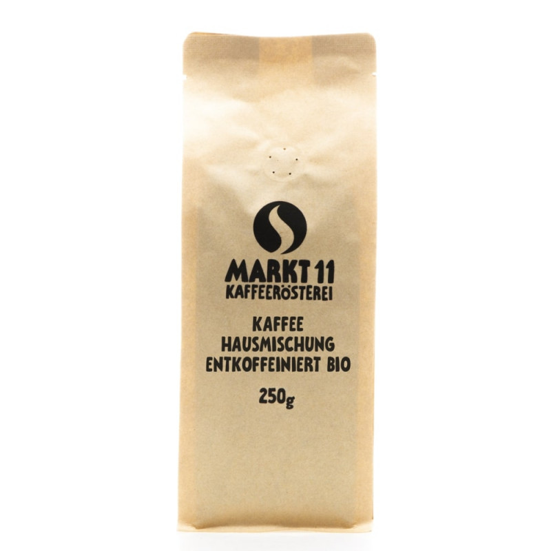 Kaffee Hausmischung entkoffeiniert 250g - Kaffee Shop Markt 11