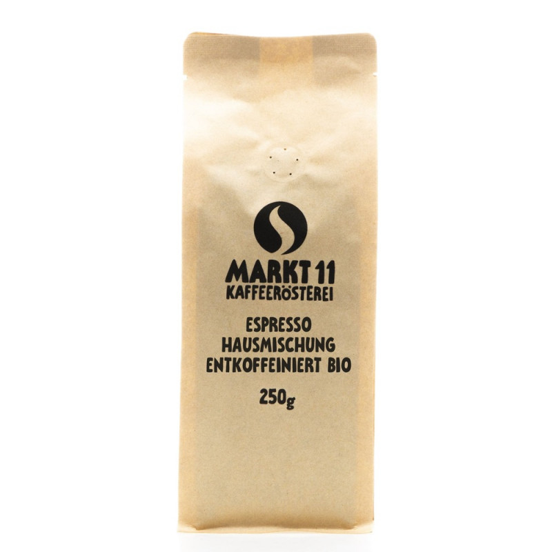 Kaffee Espresso entkoffeiniert Bio 250g - Kaffee Shop Markt 11