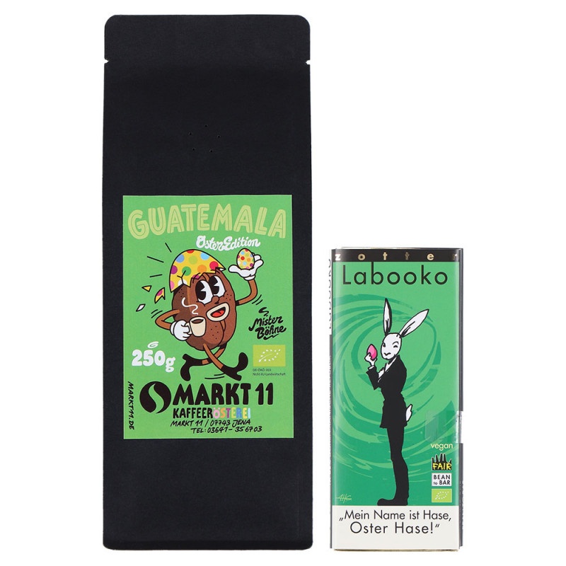 Osterkaffee Guatemala Bio und Zotter Schokolade -  Markt 11 Kaffee Shop