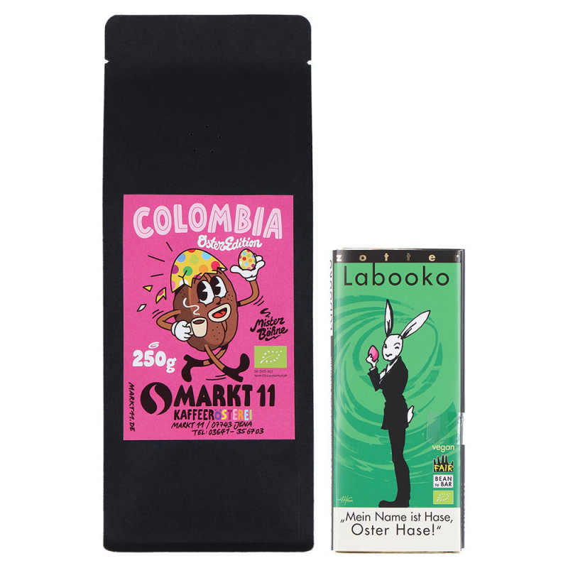 Osterbox Osterkaffee Colombia Bio und Zotter Schokolade-  Markt 11 Kaffee Shop