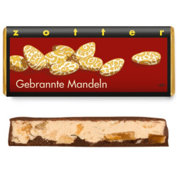 Handgeschöpfte Schokolade "Gebrannte Mandel" - Zotter Schokolade - Markt 11 Kaffeerösterei | Kaffee Shop