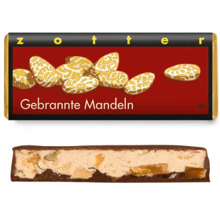 Handgeschöpfte Schokolade "Gebrannte Mandel" - Zotter Schokolade - Markt 11 Kaffeerösterei | Kaffee Shop