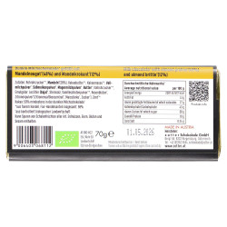 Handgeschöpfte Schokolade "Gebrannte Mandel" - Rückseite