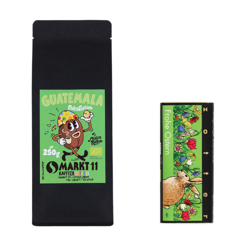 Osterkaffee Guatemala Bio und Zotter Schokolade -  Markt 11 Kaffee Shop