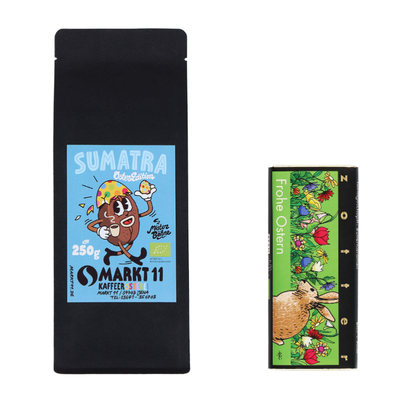 Osterbox Osterkaffee Sumatra Bio und Zotter Schokolade -  Markt 11 Kaffee Shop
