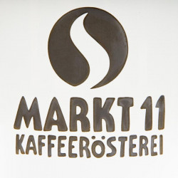 Markt 11 Emailletasse Druck - Kaffee Shop Markt 11