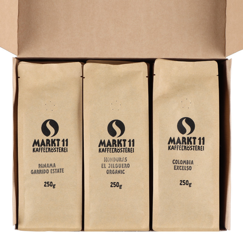 Geschenkbox Kaffee Karibik - Paket geöffnet