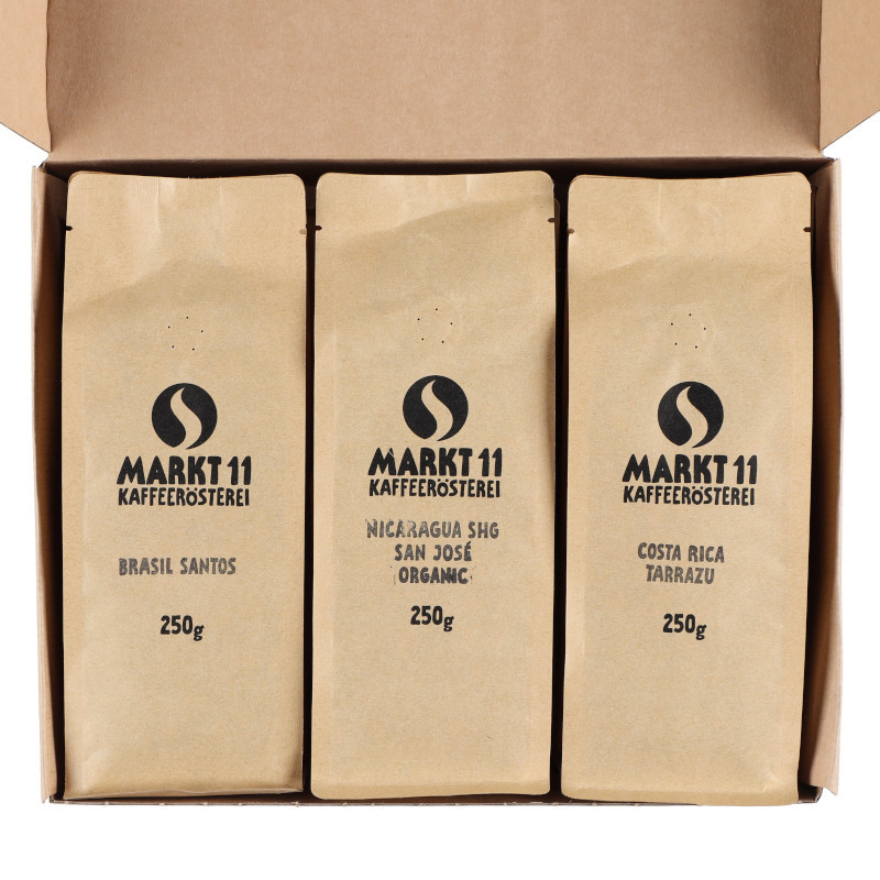 Geschenkbox Kaffee Amerika - Paket geöffnet